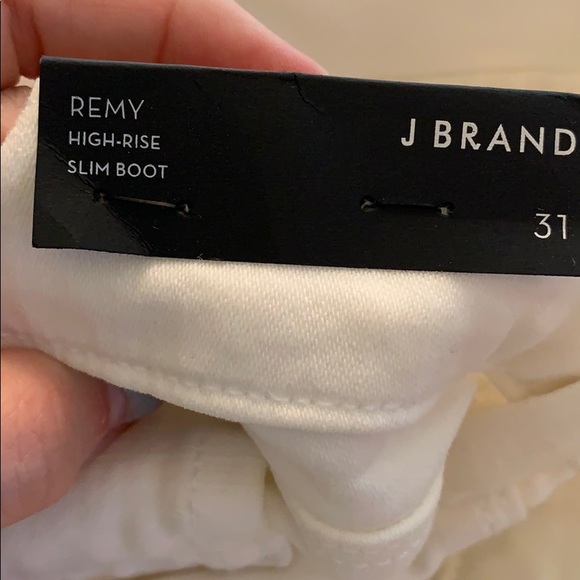J Brand Hi-Rise REMY slim boot off-white jeans - Picture 5 of 8